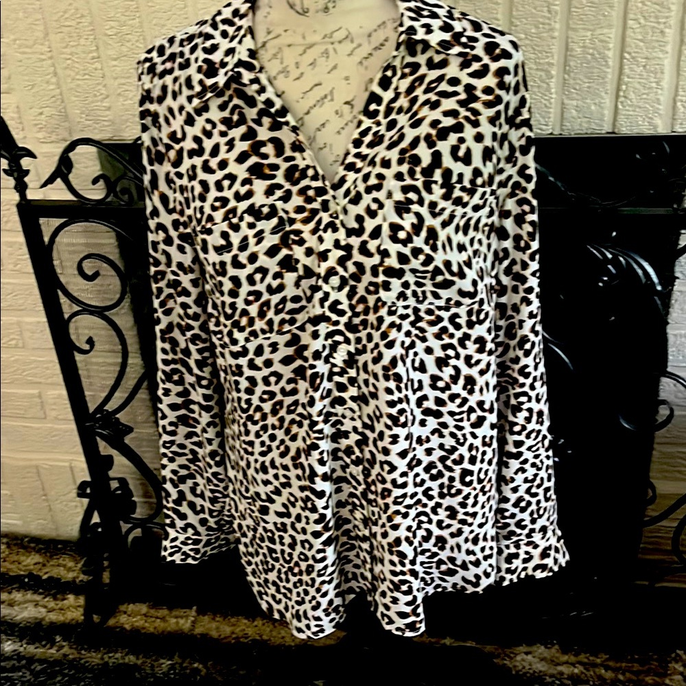 TALBOTS Leopard Print Women's Top